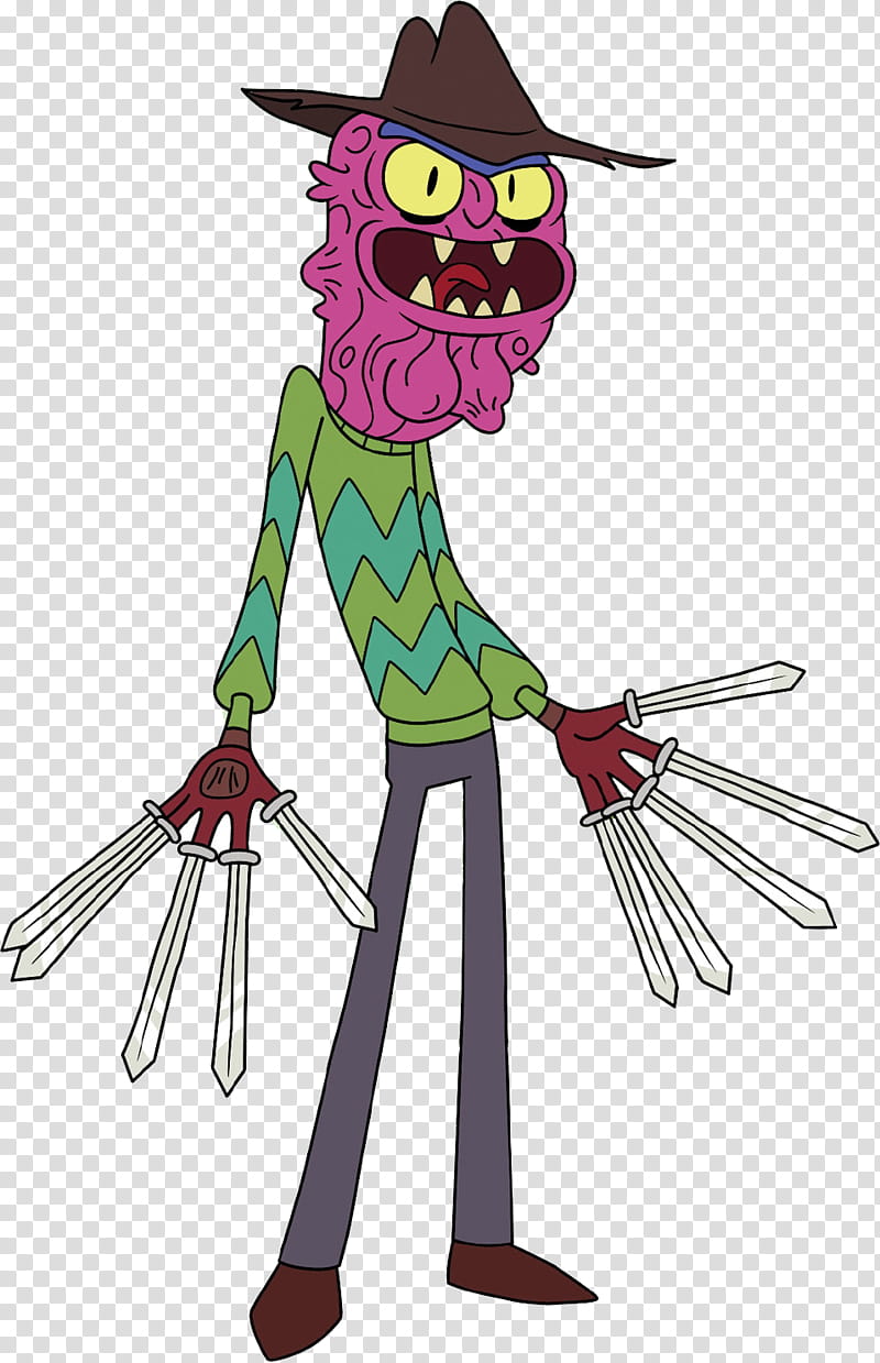 Rick and Morty HQ Resource , Freddy Kreuger animated parody transparent background PNG clipart