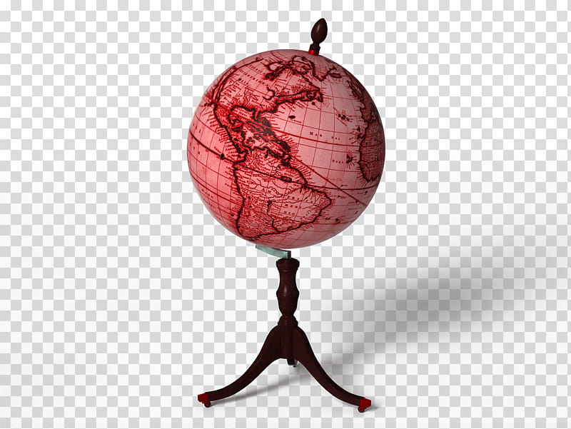 Red objects  , red globe illustration transparent background PNG clipart