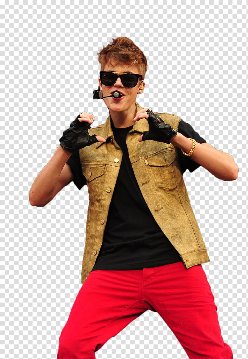 Justin Bieber, Justin Beiber wearing glasses while sings transparent background PNG clipart