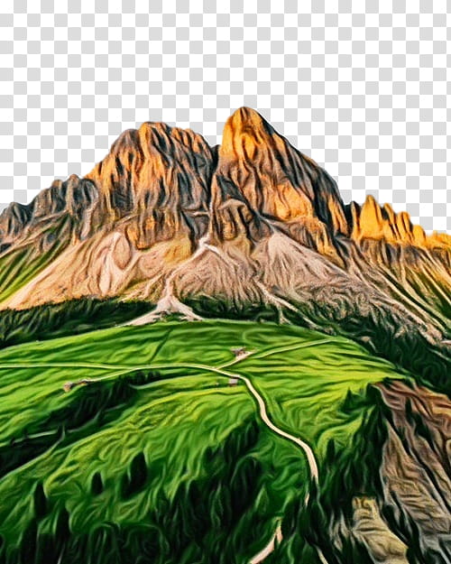 nature grass mountainous landforms natural landscape tree, Watercolor, Paint, Wet Ink, Grass Family, Rock, Geological Phenomenon transparent background PNG clipart