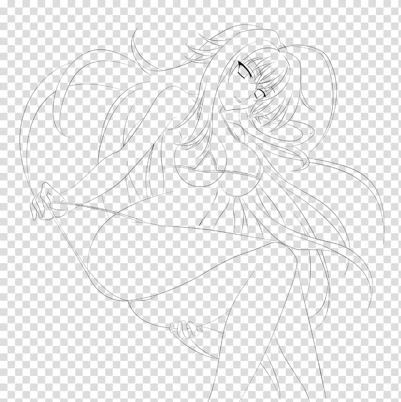 Rias Sexy Bikini LineArt transparent background PNG clipart