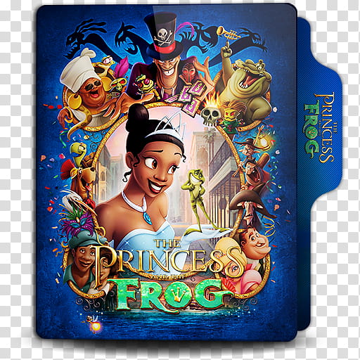 Animation  folder icon, The Princess and the Frog. () transparent background PNG clipart