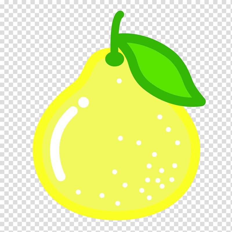 Green Leaf, Chinese White Pear, Fruit, Cartoon, Pineapple, Pomelo, Food, Yellow transparent background PNG clipart