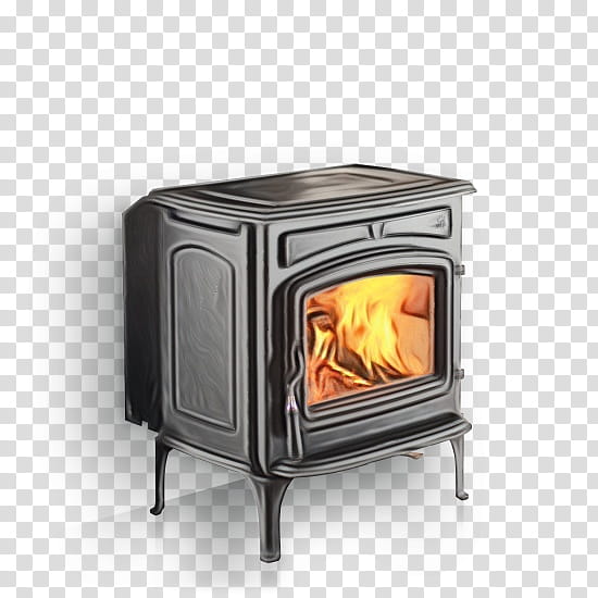 heat wood-burning stove hearth flame home appliance, Watercolor, Paint, Wet Ink, Woodburning Stove, Fireplace, Major Appliance transparent background PNG clipart