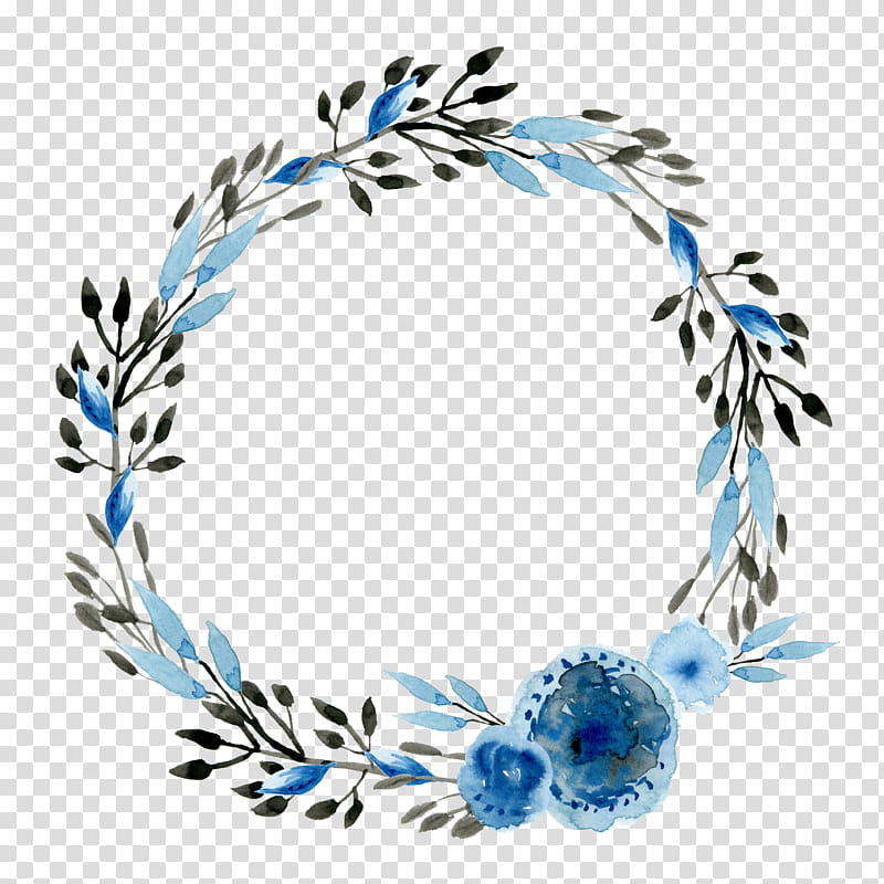Wedding Watercolor Floral, Flower, Floral Design, Blue, Wreath, Watercolor Painting, Frames, Rose transparent background PNG clipart