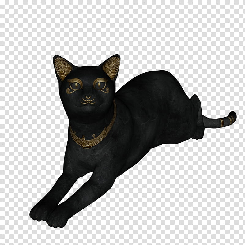 Even More Bast Renders, black and white cat figurine transparent background PNG clipart