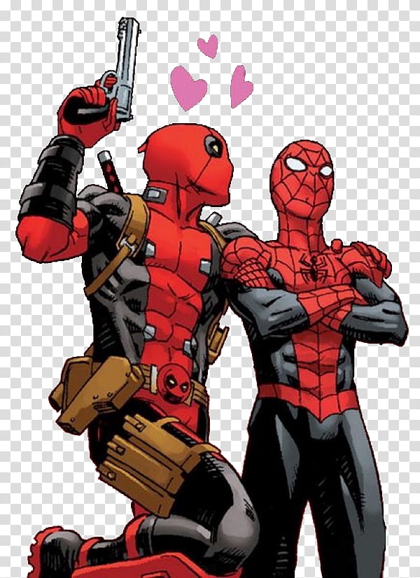 Deadpool x Spiderman transparent background PNG clipart