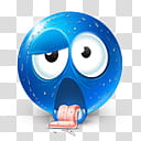 Very emotional emoticons , , blue emoji with tongue out transparent background PNG clipart