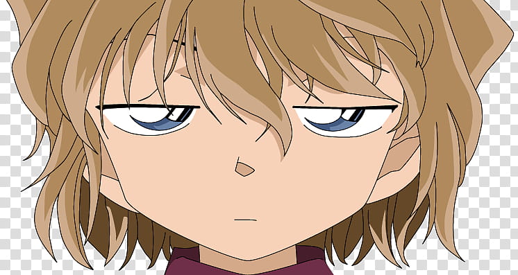 Haibara Glare, brown haired anime transparent background PNG clipart