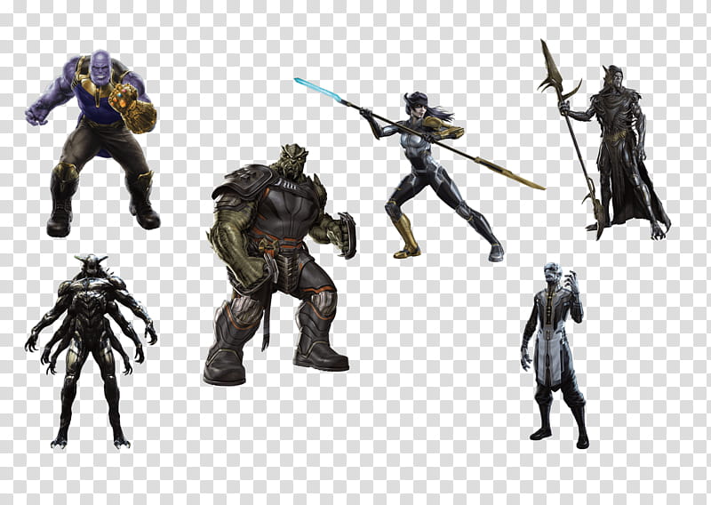 Thanos and The Black Order fixed up transparent background PNG clipart