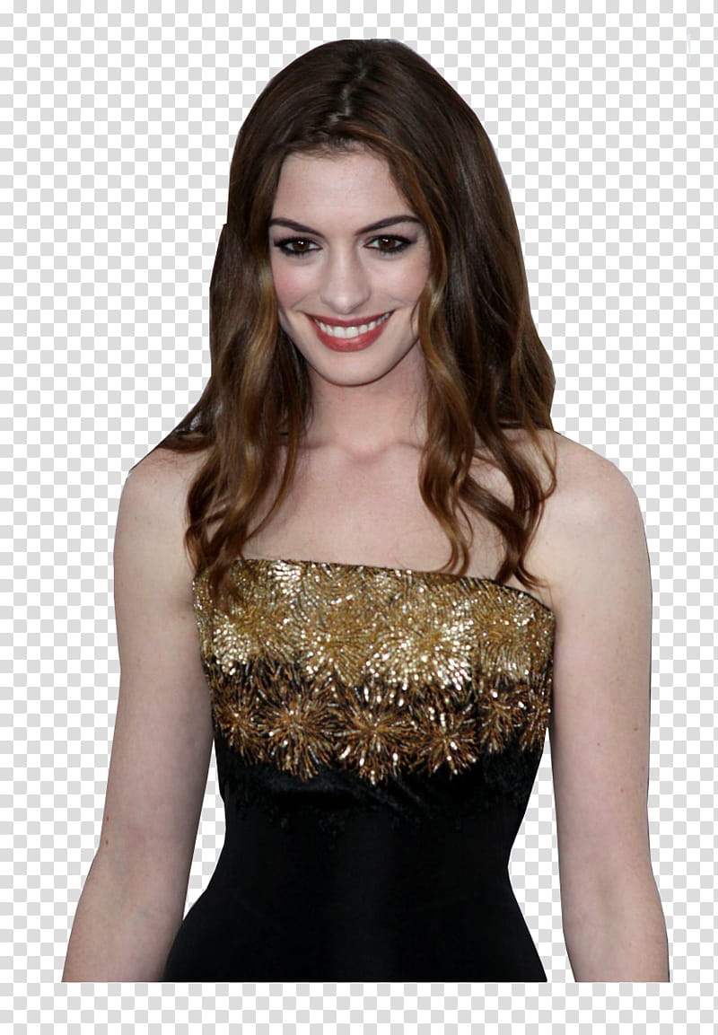 Anne Hathaway Red Carpet transparent background PNG clipart