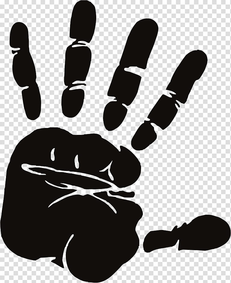 Printing Hand, Silhouette, Drawing, Finger, Blackandwhite, Gesture transparent background PNG clipart
