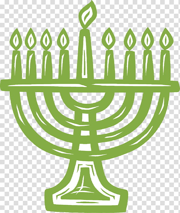 Hanukkah, Menorah, Judaism, Jewish Symbolism, Rabbi, Windows Metafile, Candle, Green transparent background PNG clipart