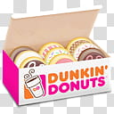 All my s, opened box of Dunkin' Donuts illustration transparent background PNG clipart