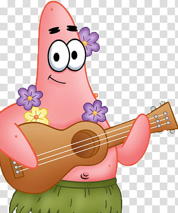 Patricio Estrella, SpongeBob SquarePants Patrick playing guitar transparent background PNG clipart