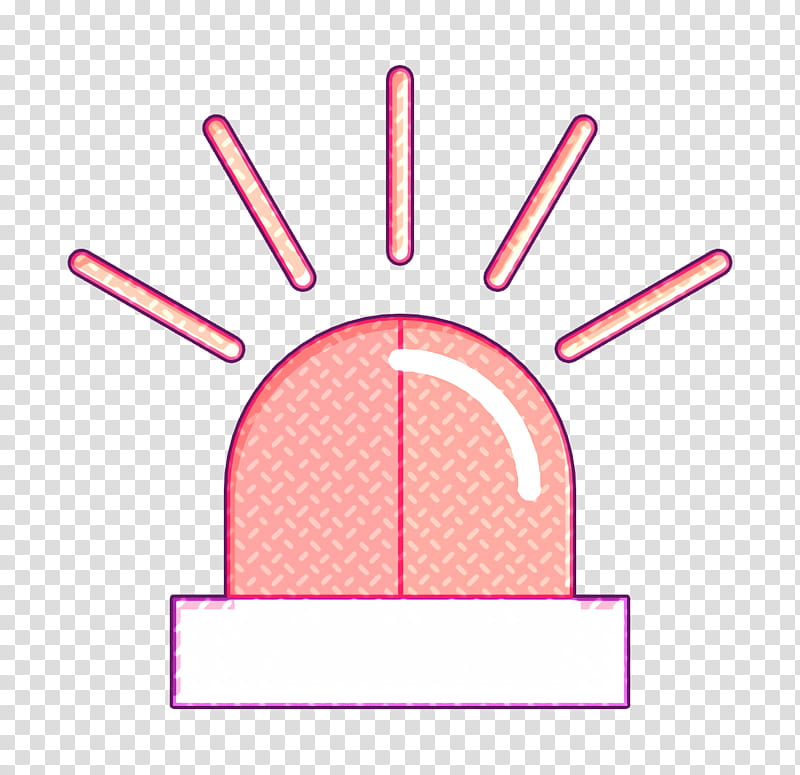 Warning icon Light icon Alarm icon, Pink, Line transparent background PNG clipart
