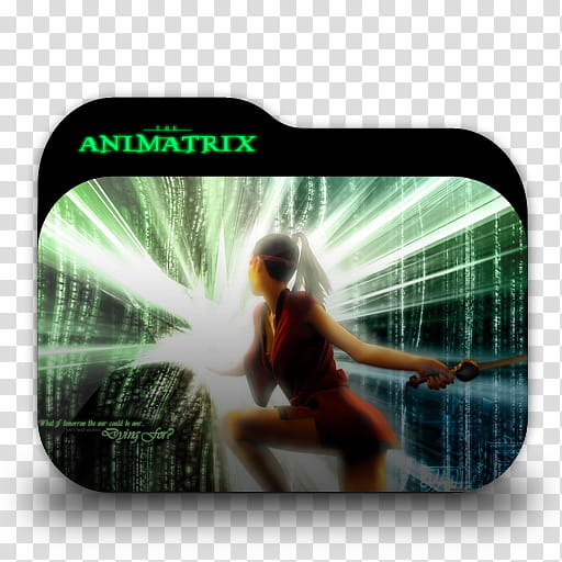 Movie Folders , green and black Animatrix file name transparent background PNG clipart