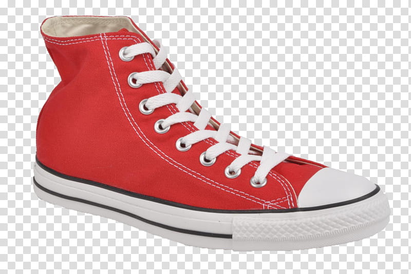 Converse s, unpaired red Converse All-Star high-top transparent background PNG clipart