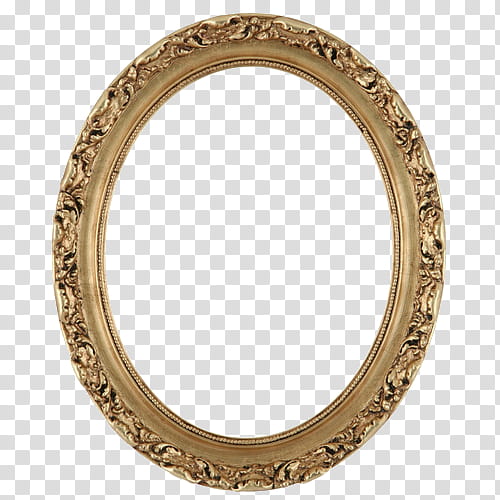 round brass-colored scroll frame transparent background PNG clipart