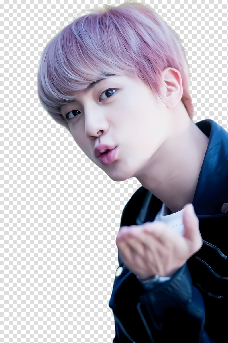 BTS Jimin Jin Hair Human Hair Color Kpop Blue Hair Heartbeat Pink  transparent background PNG clipart  HiClipart