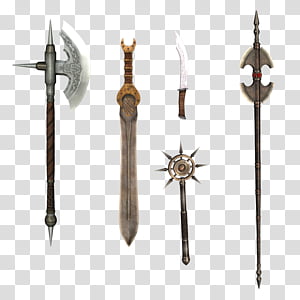 UNRESTRICTED Weapons Collection 1, several assorted-type swords transparent background PNG clipart thumbnail