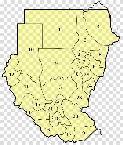 Map, States Of Sudan, Elgadarif, Northern Bahr El Ghazal, Lakes, Gezira, Bahr El Ghazal River, Al Qadarif transparent background PNG clipart