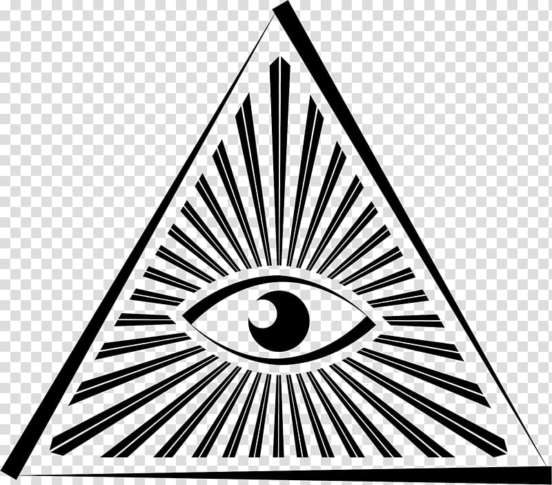 All seeing eye. Black illuminati symbol, providence eyed emblem