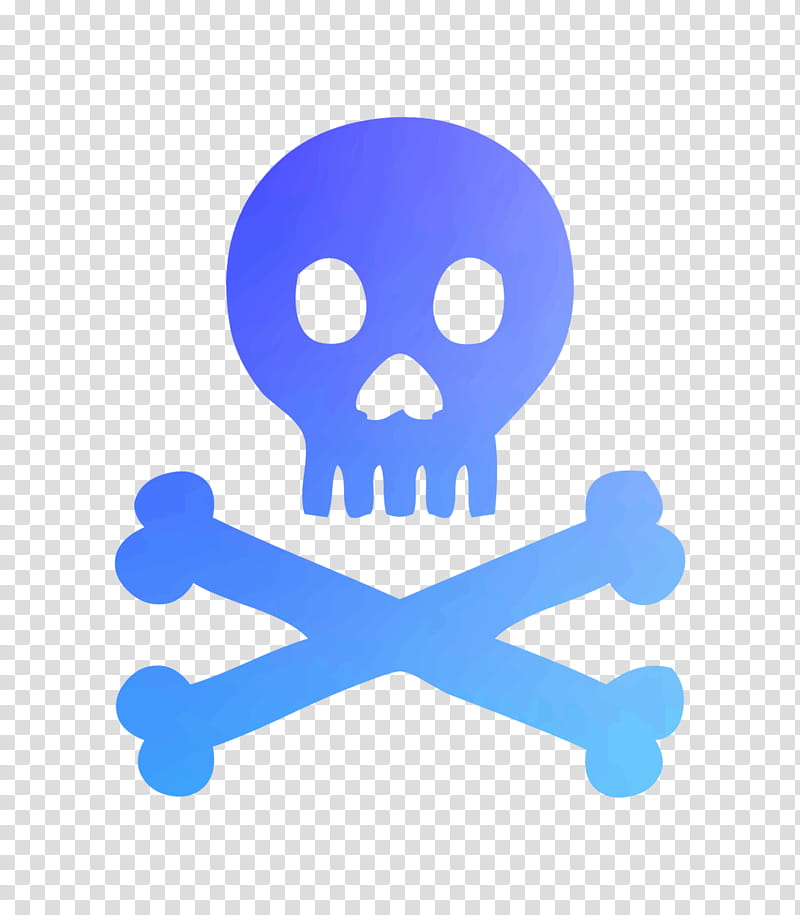 Skull And Crossbones, Death, Electric Blue, Logo transparent background PNG clipart