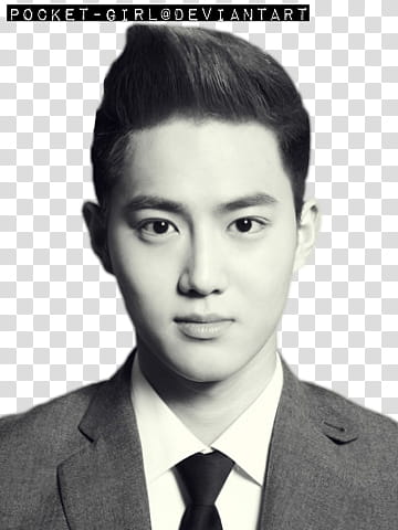 EXO Kiss and Hug Render , man in notched lapel jacket grayscale graphy transparent background PNG clipart