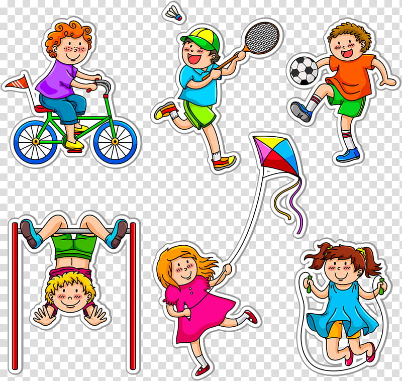 Kids Playing, Child, Gross Motor Skill, Physical Activity, Cartoon, Playing Sports, Sticker, Animal Figure transparent background PNG clipart