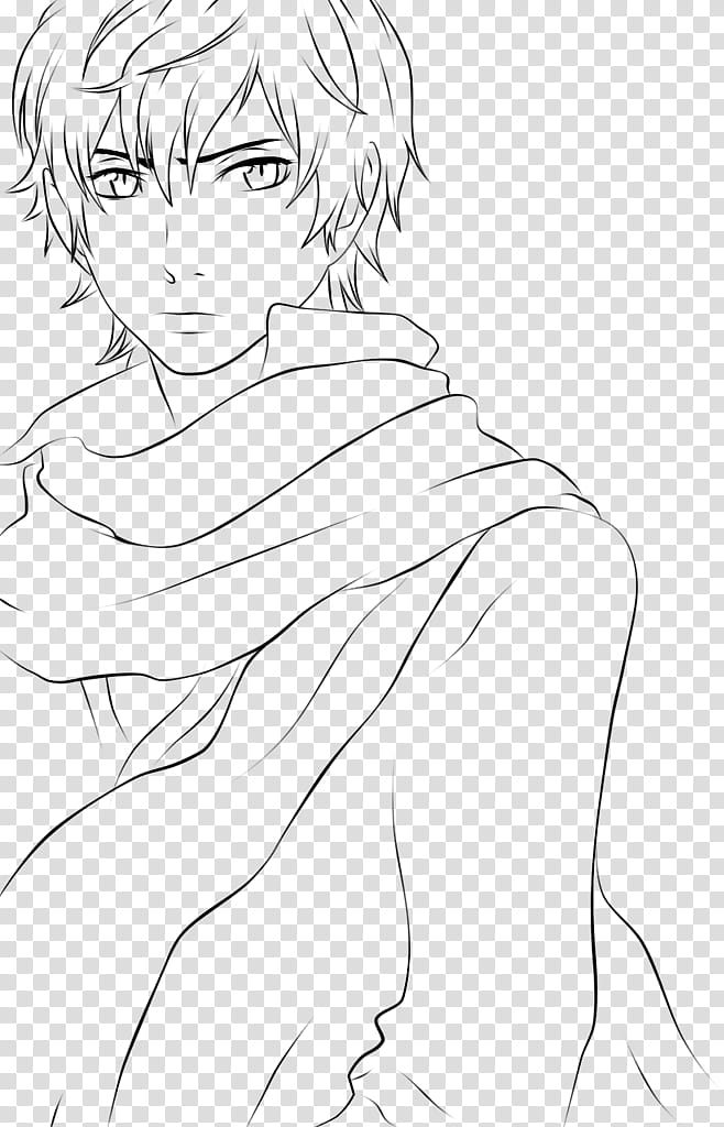 Edward Lineart, male anime character illustration transparent background PNG clipart