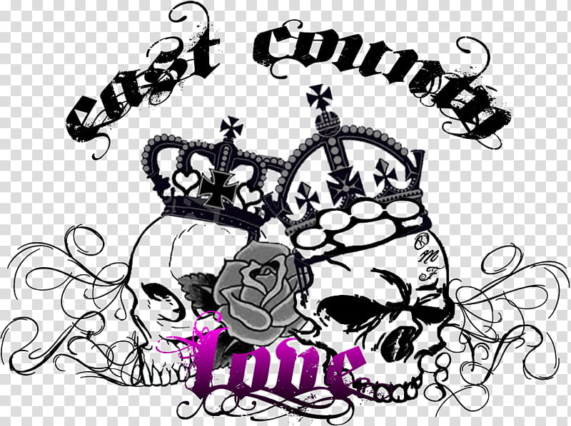 East County Love Tattoo, black and white text transparent background PNG clipart