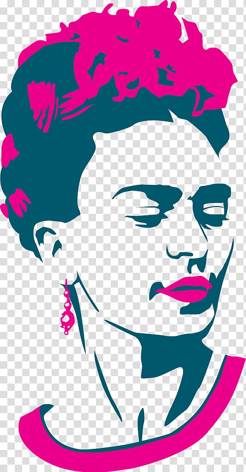 Painting, Frieda And Diego Rivera, Frida Kahlo Museum, Artist, Cheek, Pink, Magenta, Stencil transparent background PNG clipart