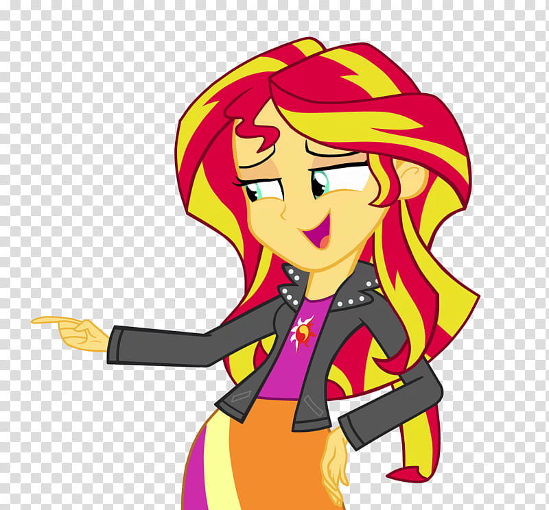 Sunset Shimmer You must be new here, red haired female character transparent background PNG clipart