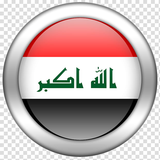 Middle Eastern Flag Buttons, Iraq flag transparent background PNG clipart