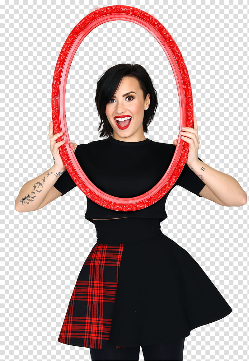, woman holding red hula hoop transparent background PNG clipart