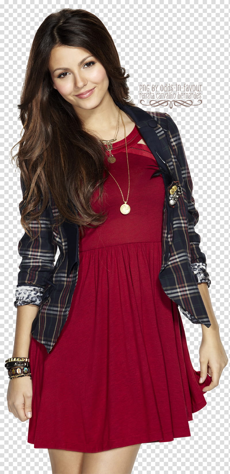 Victoria Justice, woman standing wearing minidress and bolero transparent background PNG clipart