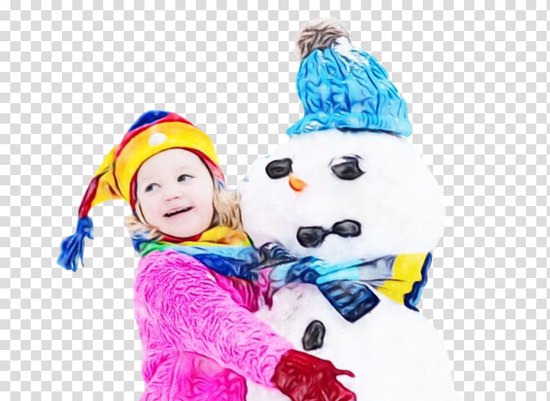 child toddler party supply play costume, Watercolor, Paint, Wet Ink, Fun, Beanie, Outerwear, Playing In The Snow transparent background PNG clipart