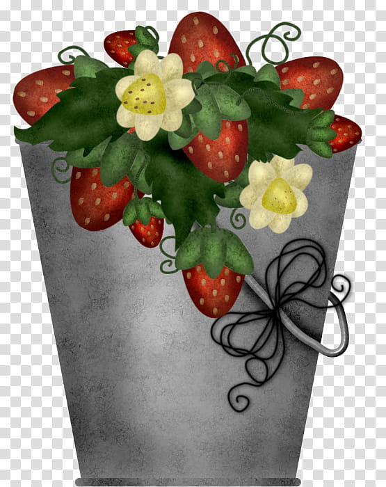 Artificial flower, Flowerpot, Bouquet, Plant, Vase, Cut Flowers, Fruit, Strawberries transparent background PNG clipart