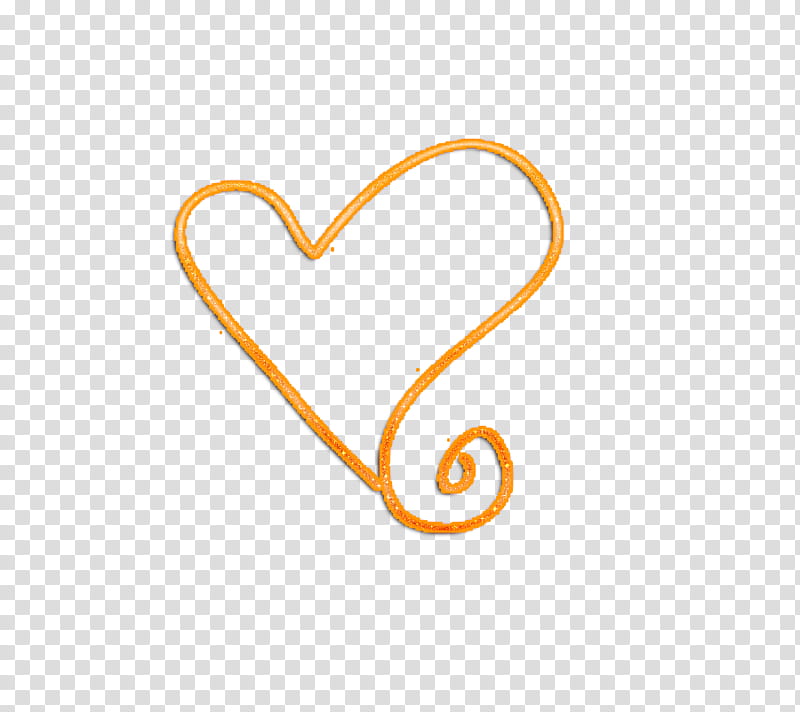 Decoraciones, orange heart illustration transparent background PNG clipart