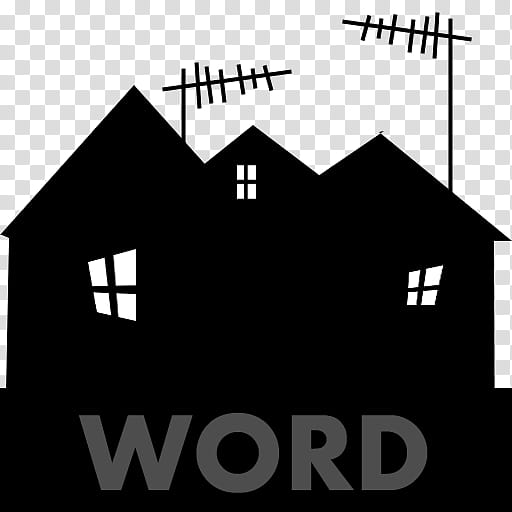 Town, Word House logo transparent background PNG clipart