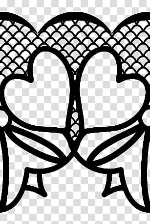 Valentine day lace, black heart graphic transparent background PNG clipart