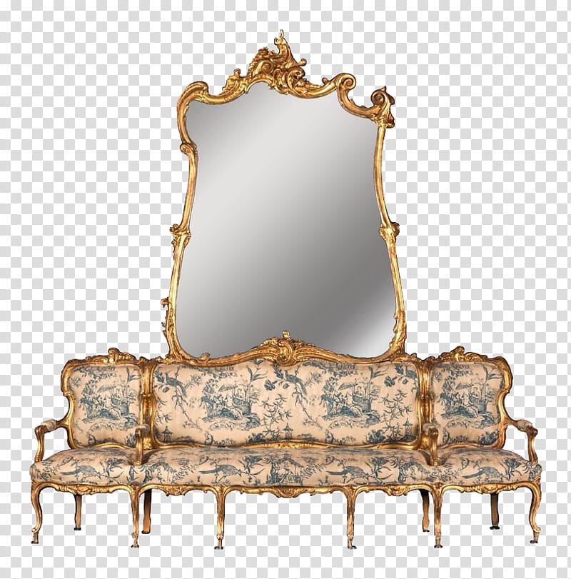 Painting, Mirror, 19th Century, Couch, 18th Century, Louis Quinze, Pier Glass, Rococo transparent background PNG clipart