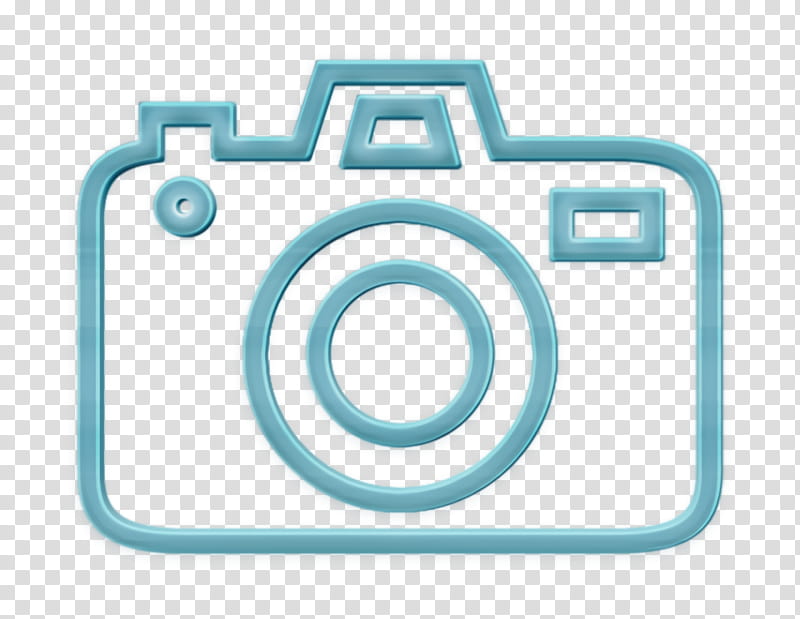 camera icon equipment icon icon, Icon, Icon, Icon, Tool Icon, Aqua, Turquoise, Line transparent background PNG clipart