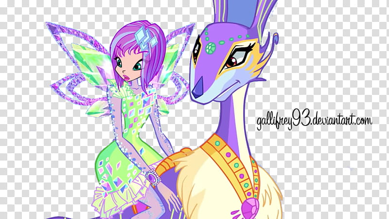 The Winx Club Tecna Tynix and Flitter transparent background PNG clipart