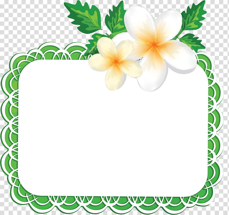 Flos Plumeriae Flower Frame Floral Frame, Frame, Rectangle, Plant transparent background PNG clipart