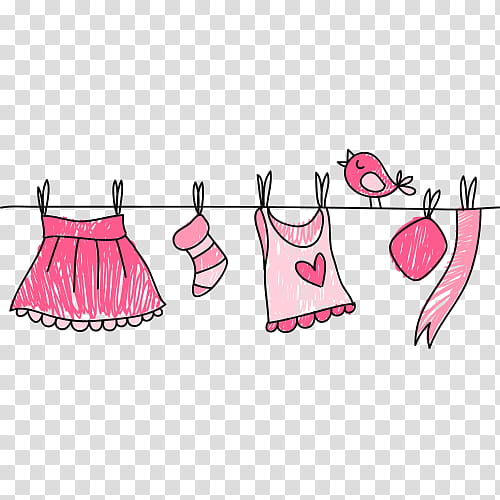 Pink, Clothing, Skirt, Clothes Line, Clothes Hanger, Textile, Infant Clothing, Rope transparent background PNG clipart