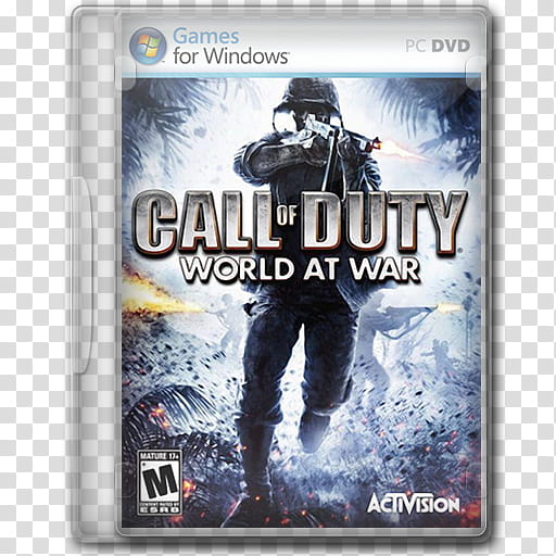 Game Icons , Call-of-Duty-WAW, Xbox  Call of Duty World War  game case transparent background PNG clipart