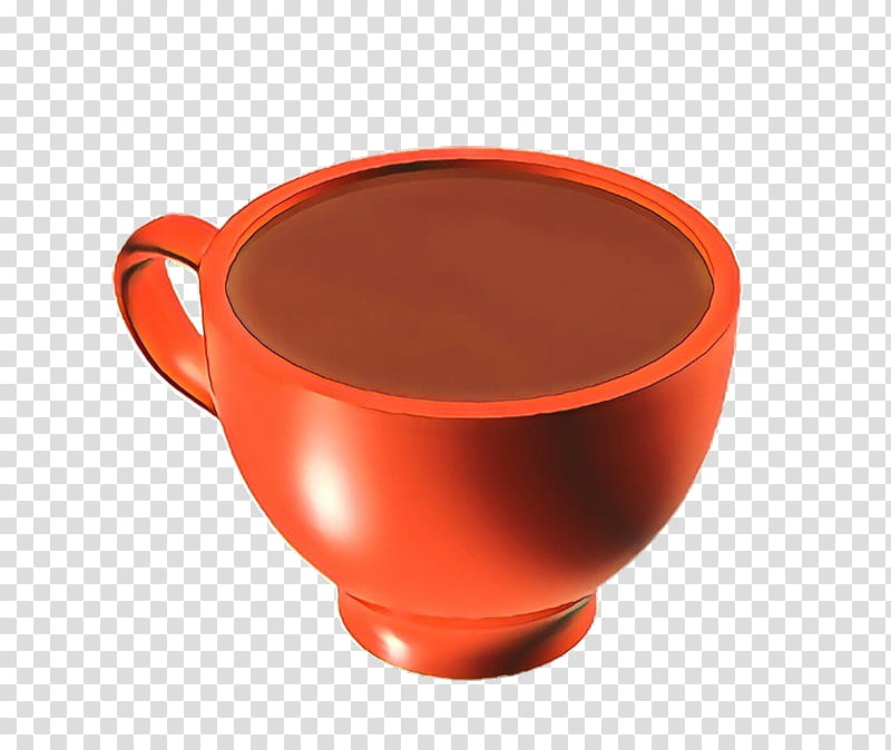 Red, Cartoon, Coffee Cup, Mug, Tableware, Orange, Drinkware, Teacup transparent background PNG clipart