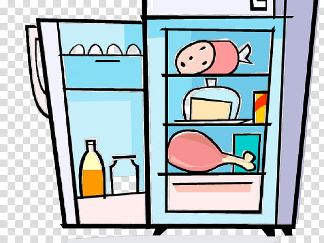 Kitchen, Refrigerator, Autodefrost, Freezer, Home Appliance, Cartoon, Furniture transparent background PNG clipart
